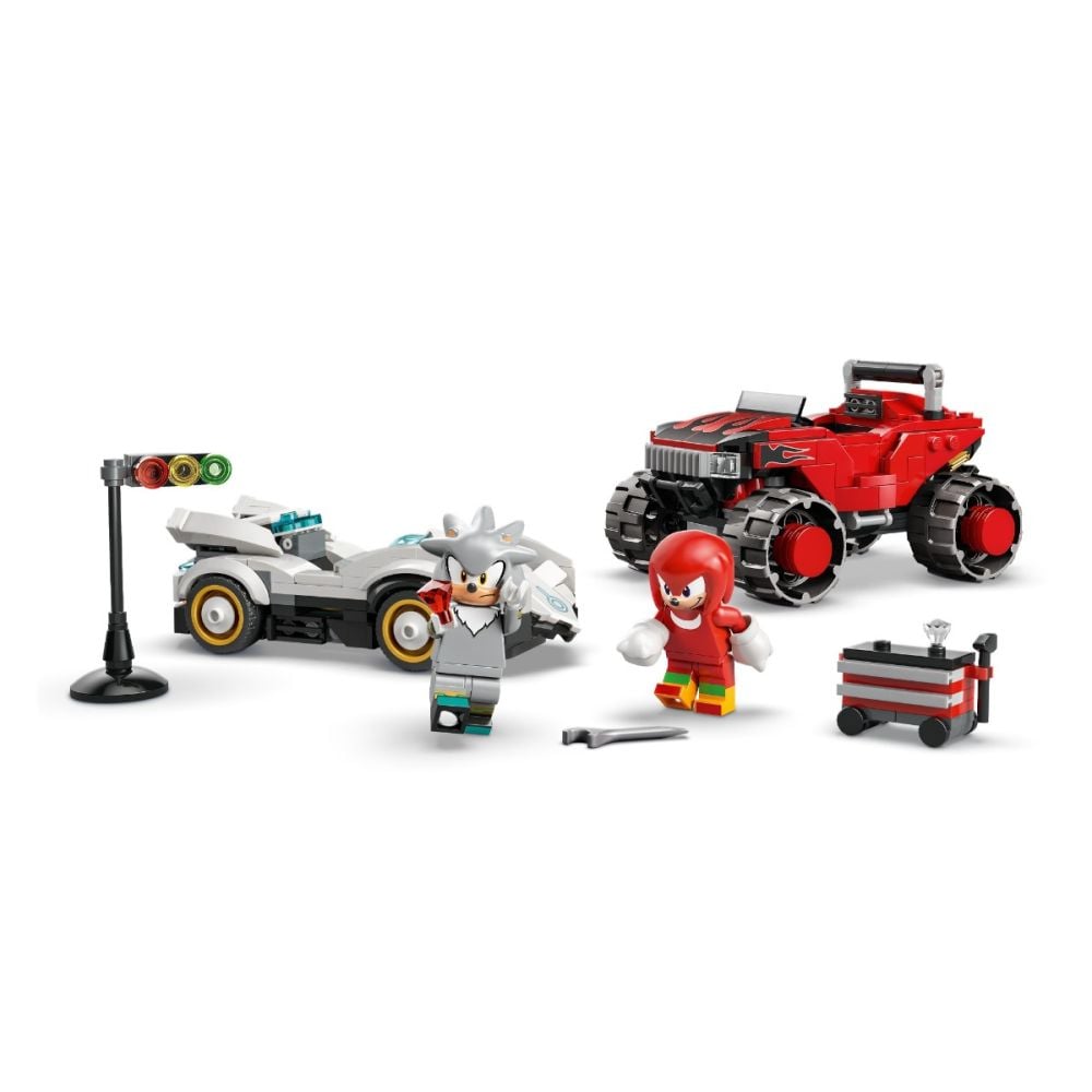 LEGO® Sonic The Hedgehog - Masina lui Silver vs Camionul gigant al lui Knuckles (77118)