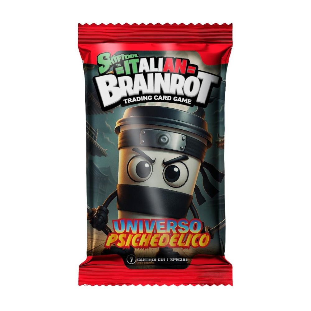 Set 7 cartonase de colectie, BrainRot, Seria Alpha, Universo Psichedelico