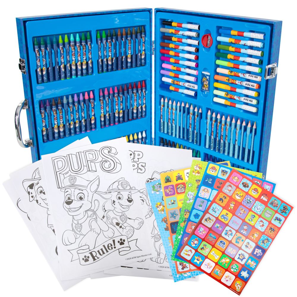 Set de colorat in trusa, Paw Patrol, 137 piese