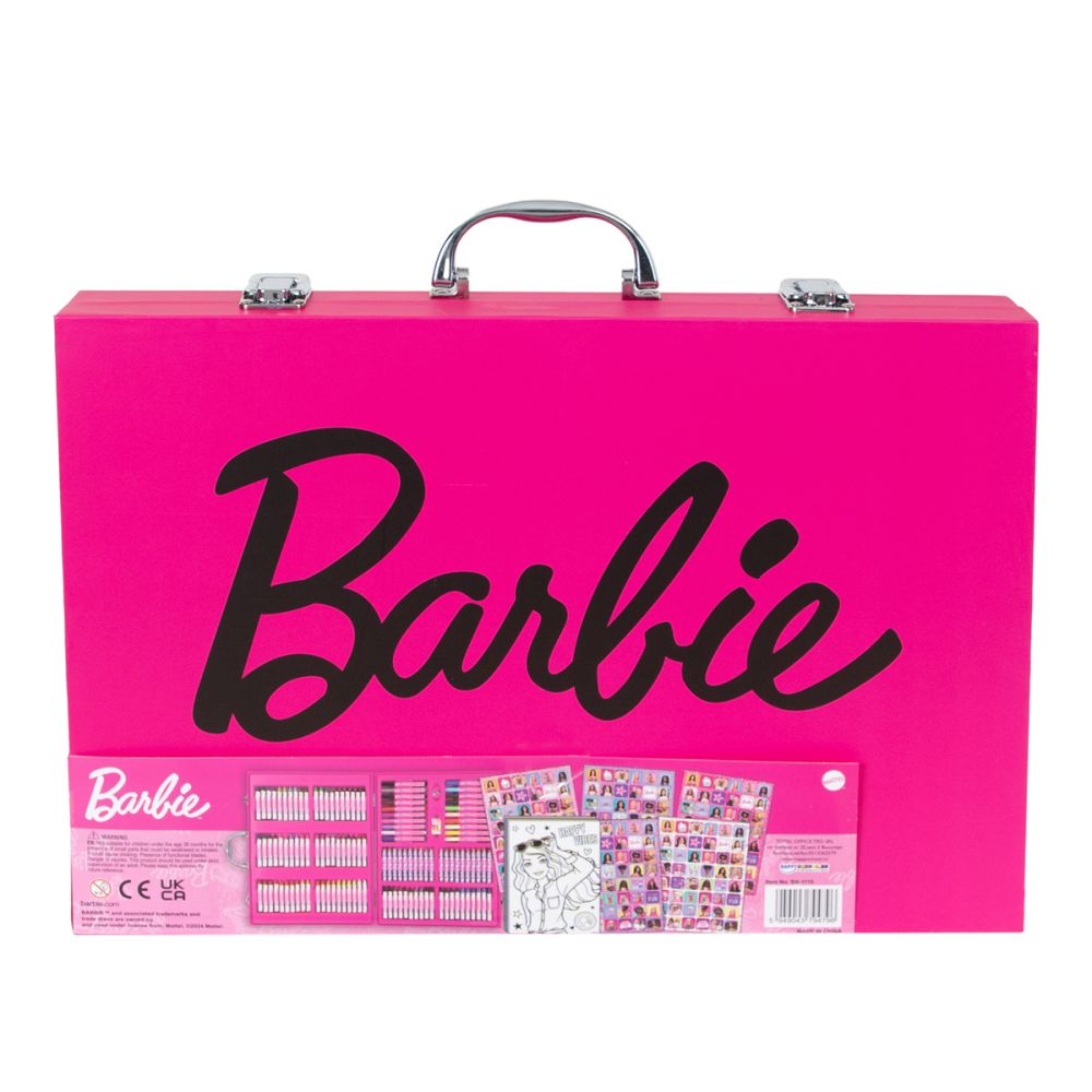 Set de colorat in trusa, Barbie, 137 piese