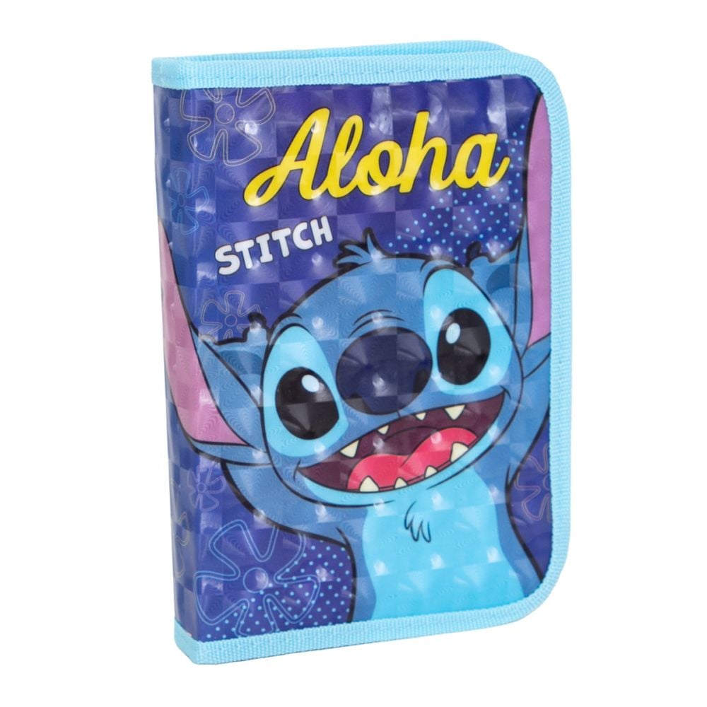 Penar cu 1 fermoar si 2 extensii, Disney Stitch, Aloha, Albastru