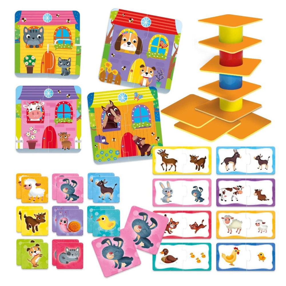 Joc educativ 4 in 1, Lisciani, Carotina Baby