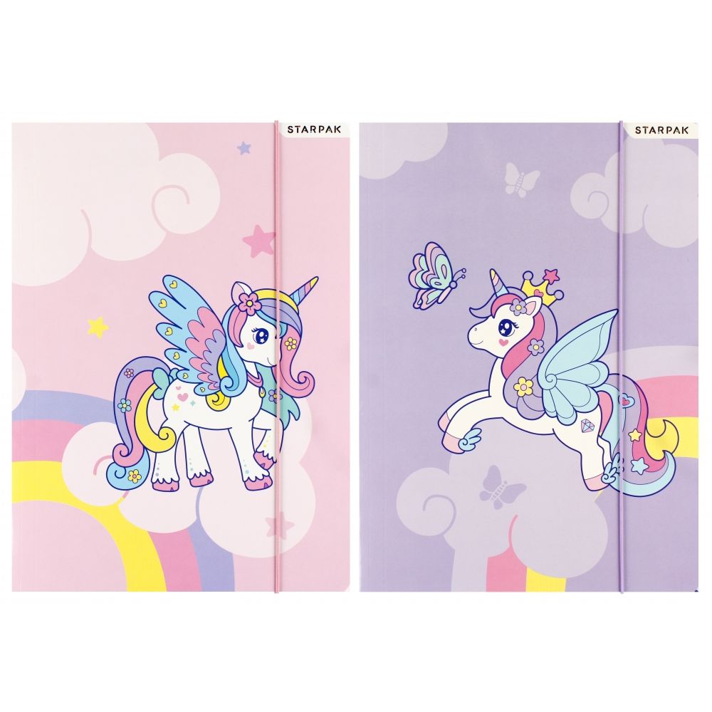 Mapa cu elastic A4, Starpak, Unicorn