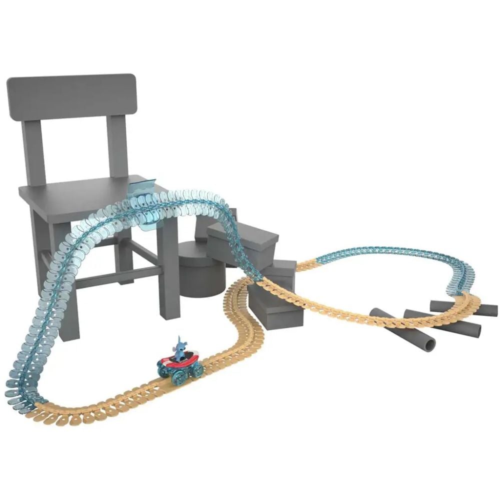 Set de joaca pista de curse cu masina, Smoby, Disney Stitch Flextreme