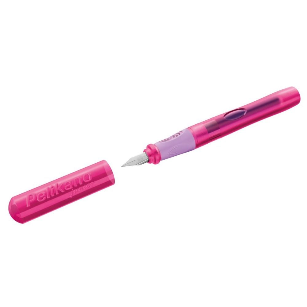 Stilou pentru dreptaci, Pelikano Junior, Penita A, Grip Ergonomic, Roz