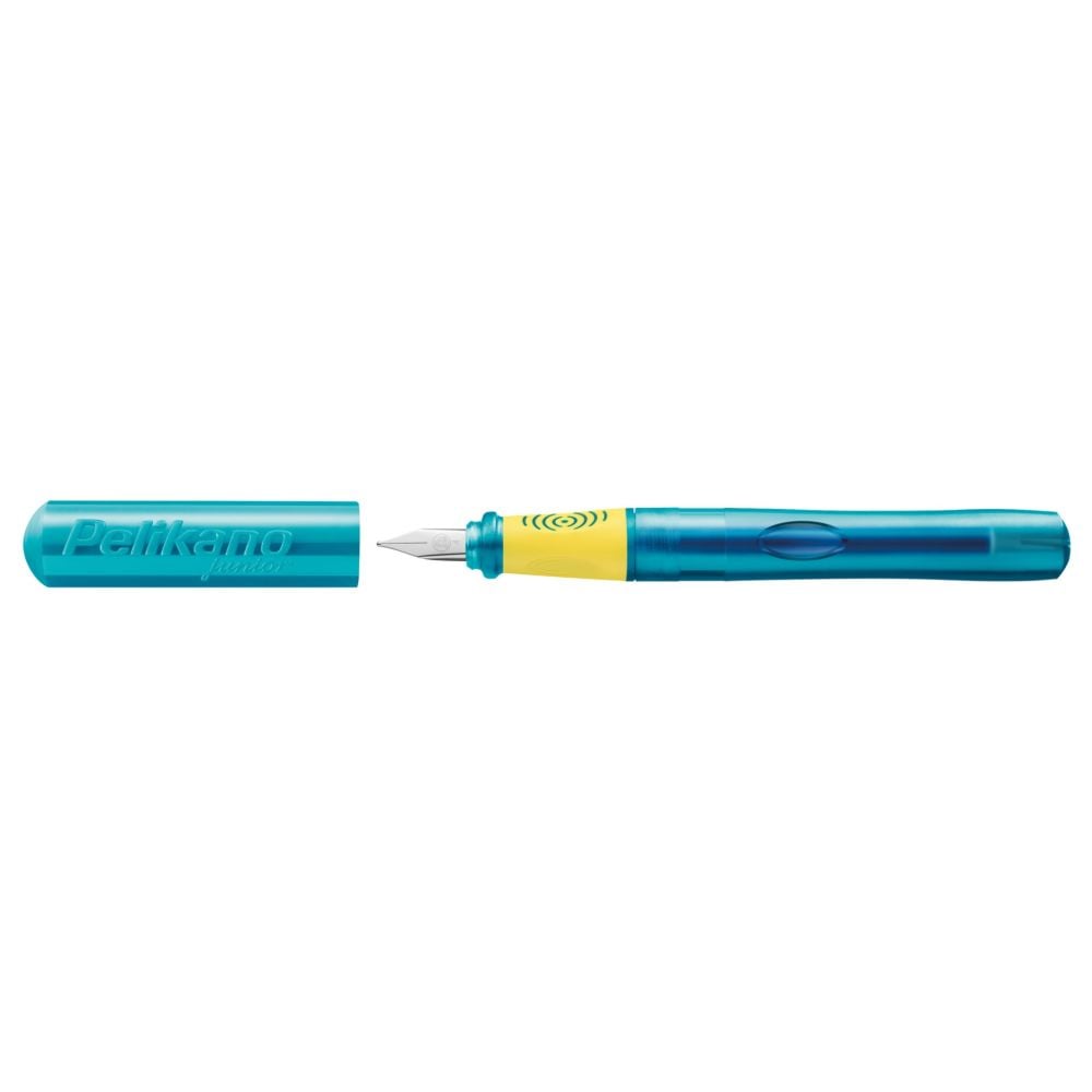 Stilou pentru dreptaci, Pelikano Junior, Penita A, Grip Ergonomic, Turcoaz