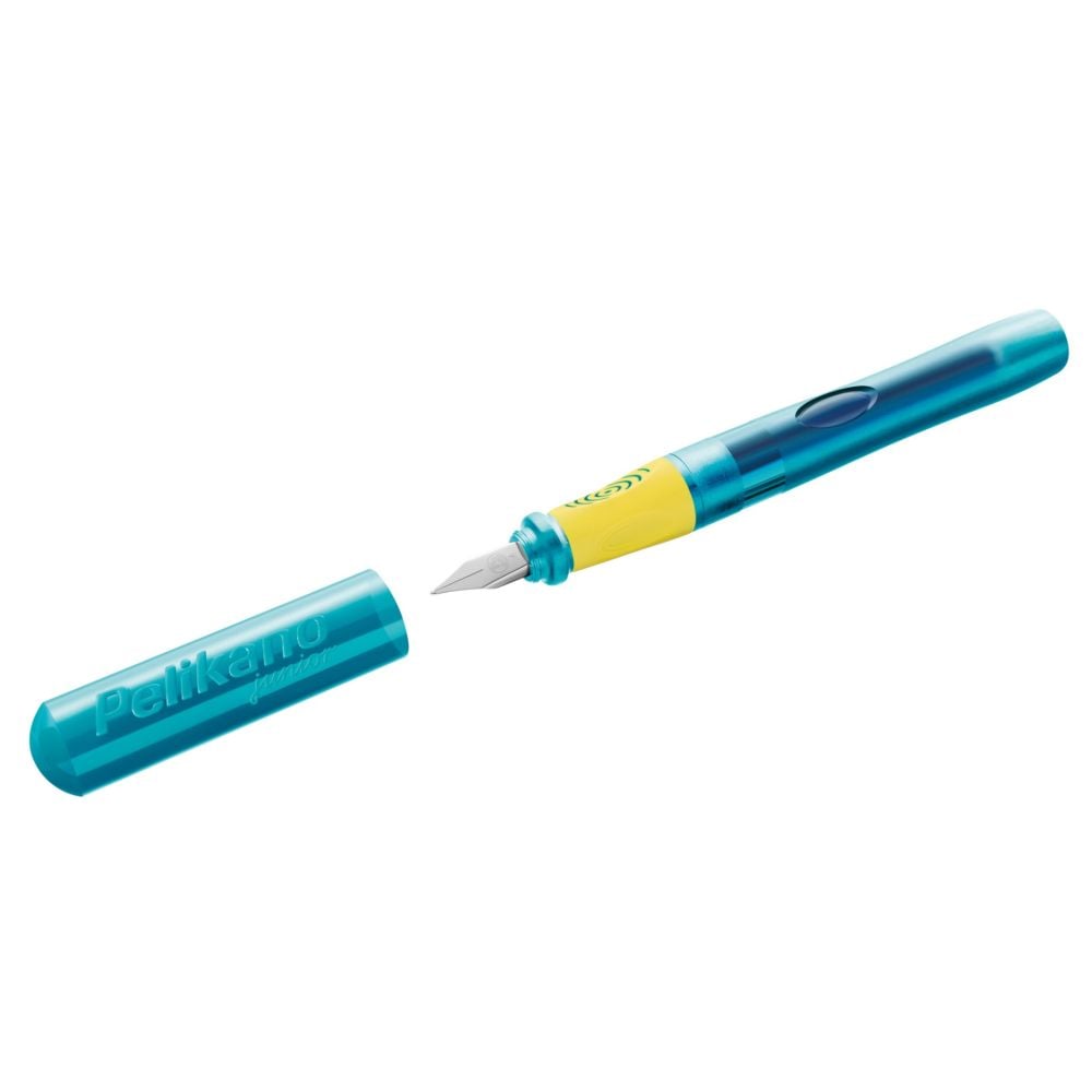 Stilou pentru dreptaci, Pelikano Junior, Penita A, Grip Ergonomic, Turcoaz