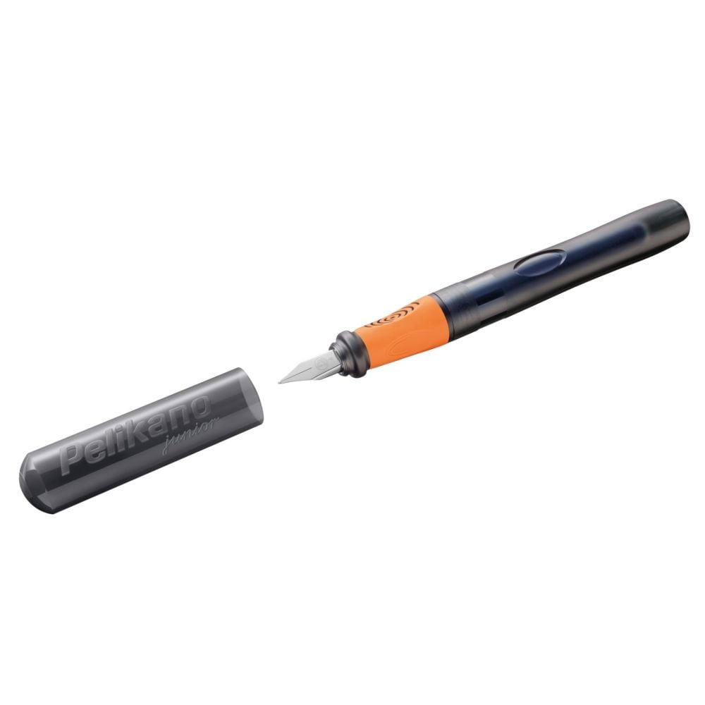 Stilou pentru dreptaci, Pelikano Junior, Penita A, Grip Ergonomic, Antracit