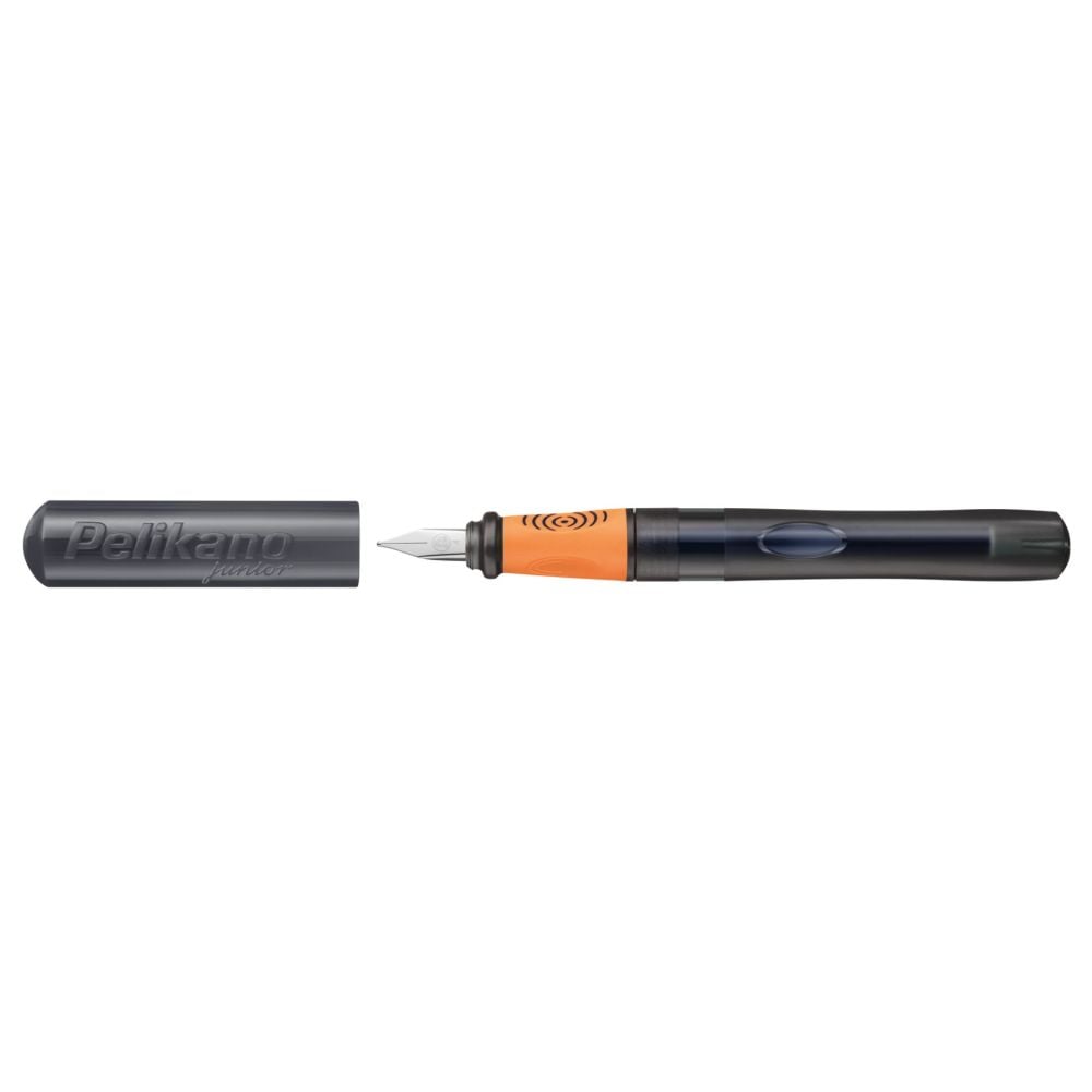 Stilou pentru dreptaci, Pelikano Junior, Penita A, Grip Ergonomic, Antracit