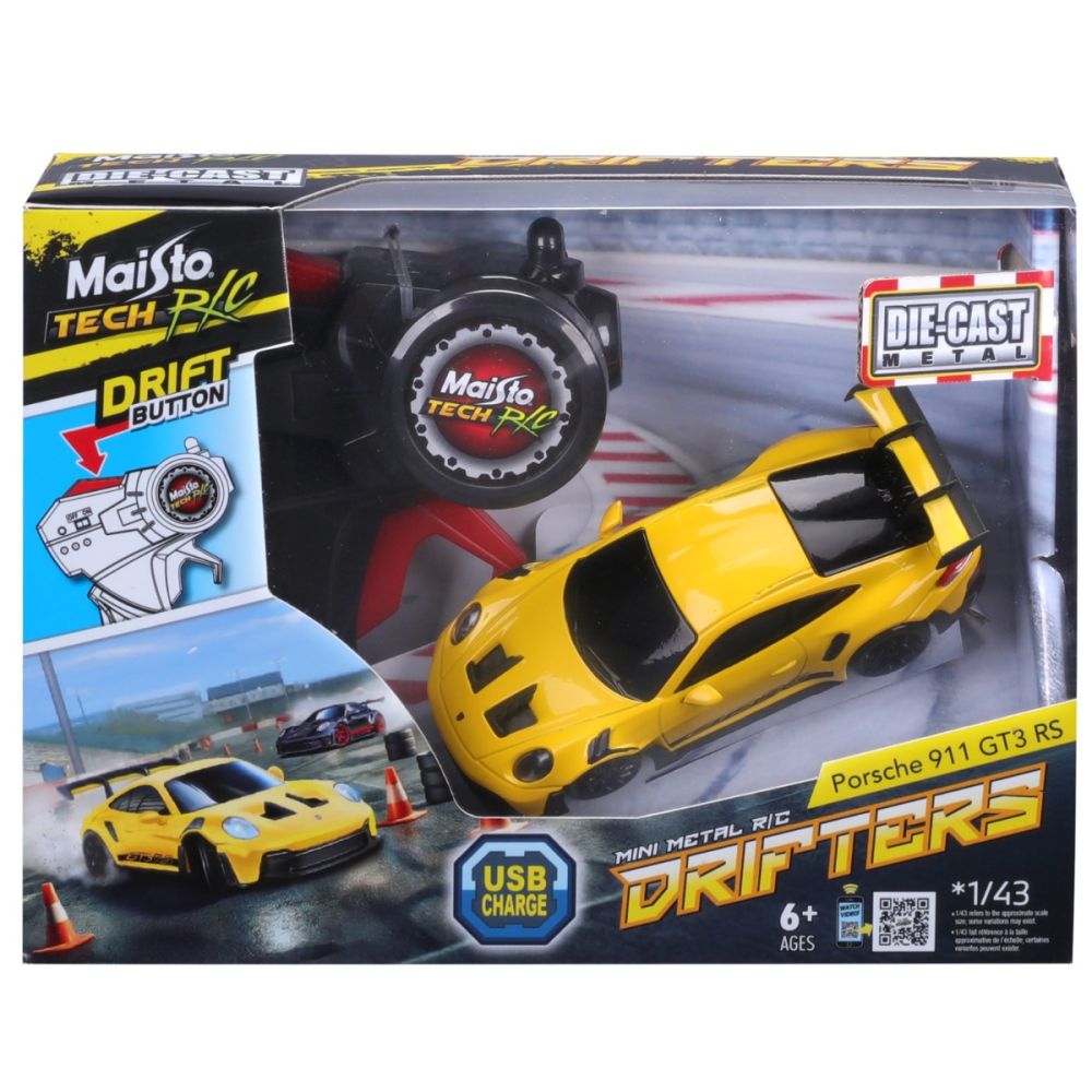 Masina metalica cu telecomanda, Maisto, Drifters, Porsche 911 GT3
