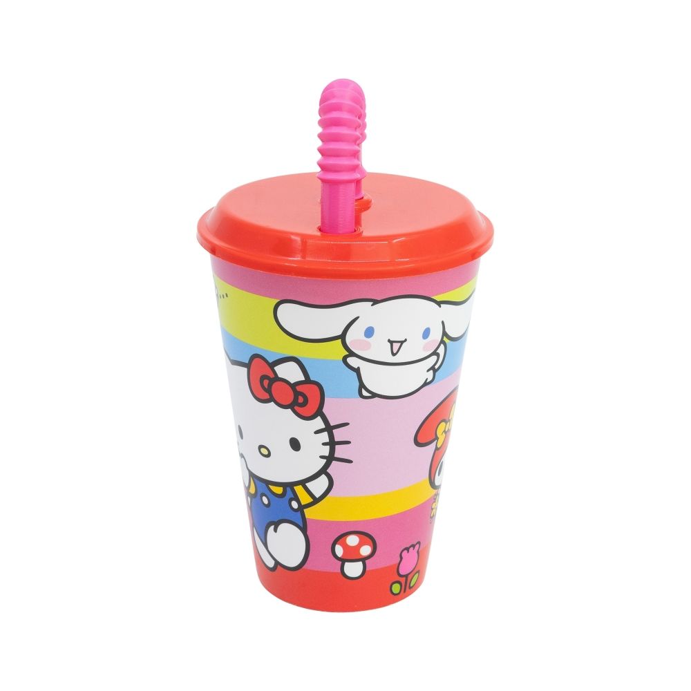 Pahar cu pai, Stor, Hello Kitty and Friends, 430 ml