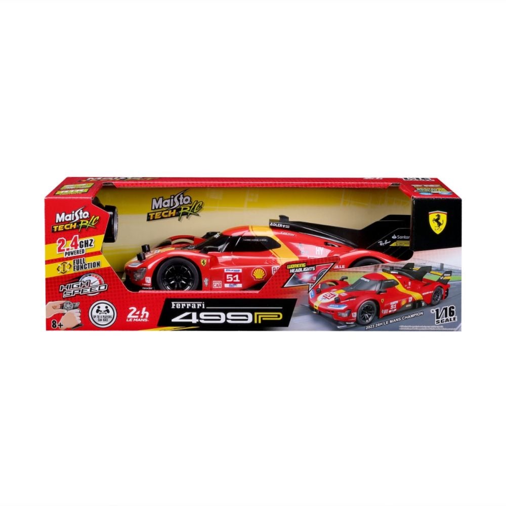 Masina cu radiocomanda, Maisto, Ferrari 499P, 2023 24H Le Mans Champion, 1:16