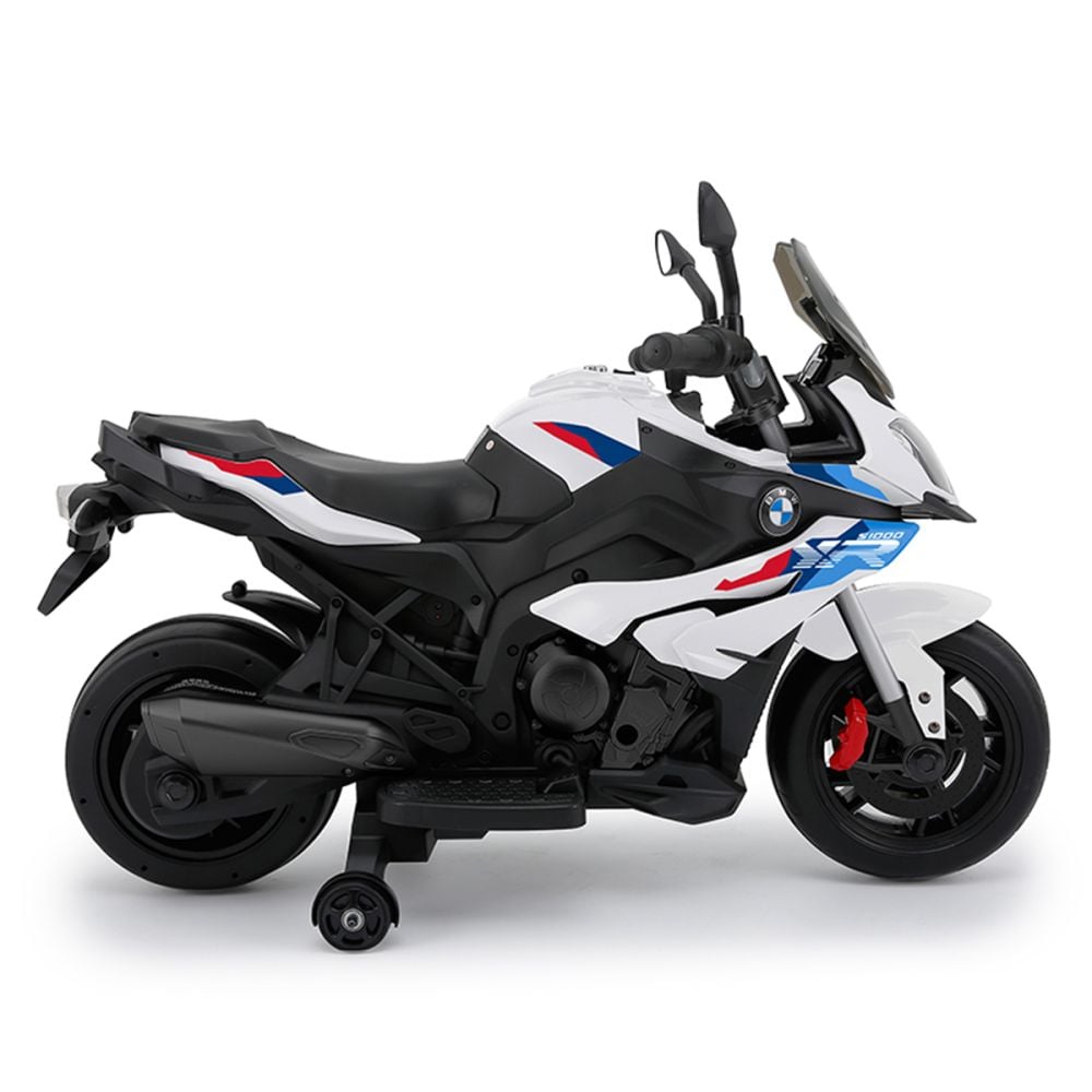 Motocicleta electrica Rastar, BMW S 1000 XR, 12 V, Alb