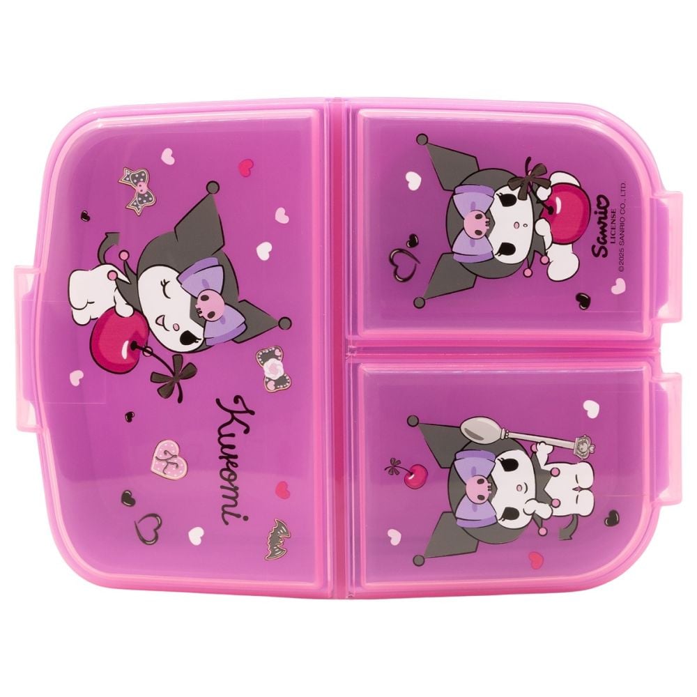 Caserola pentru pranz cu 3 compartimente, Kuromi