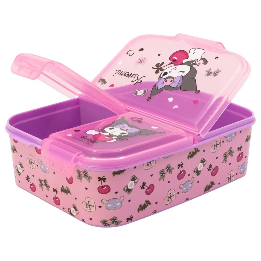 Caserola pentru pranz cu 3 compartimente, Kuromi
