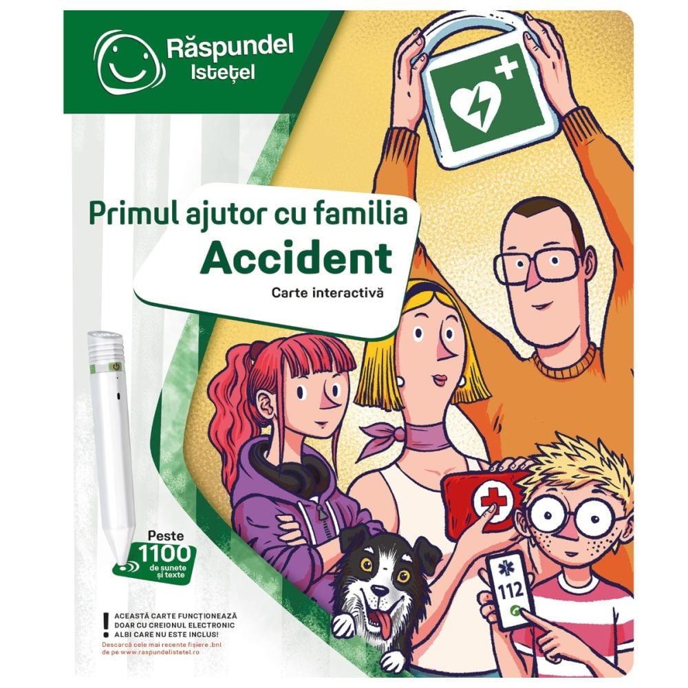 Carte interactiva, Raspundel Istetel, Primul ajutor cu familia, Accident