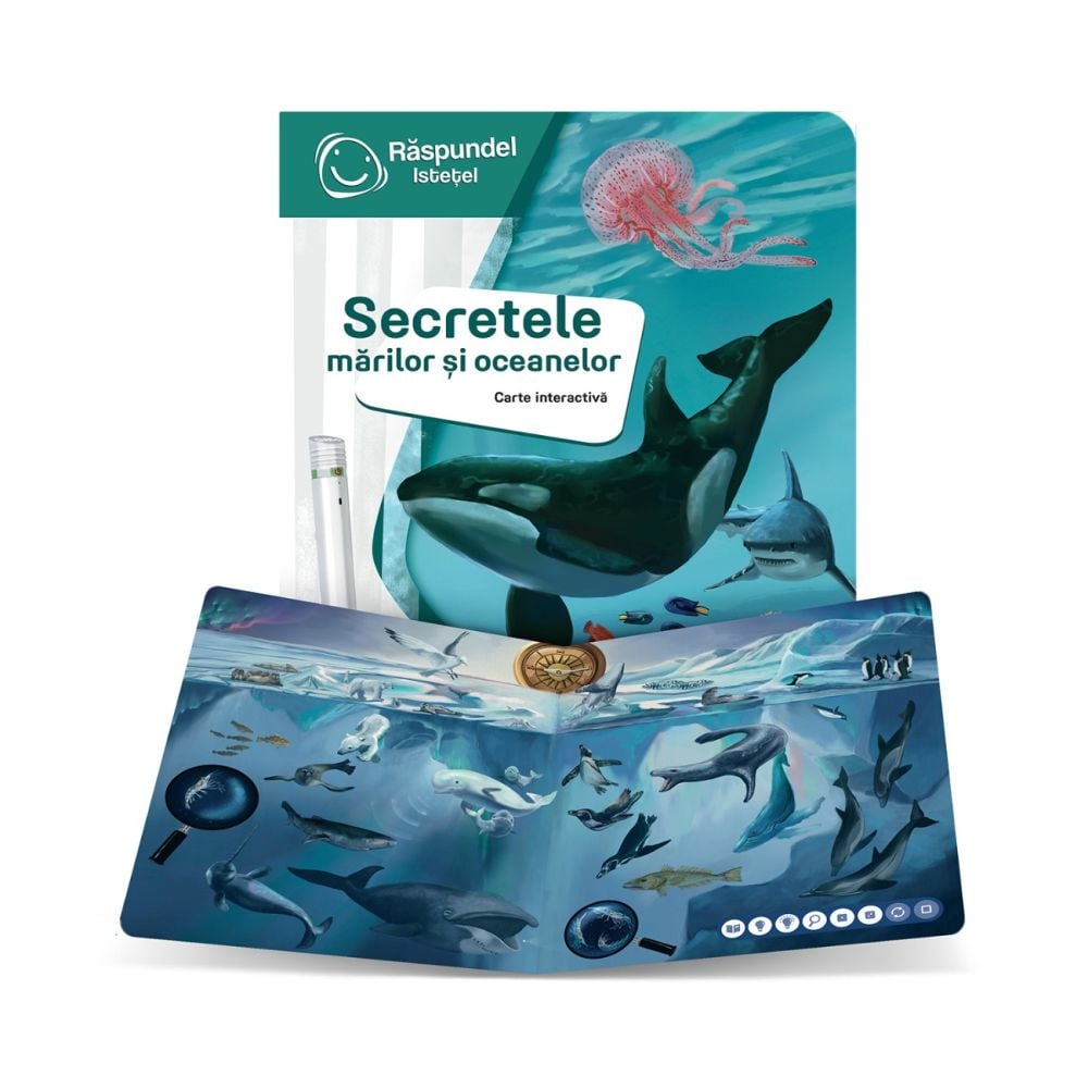 Carte interactiva, Raspundel Istetel, Secretele marilor si oceanelor