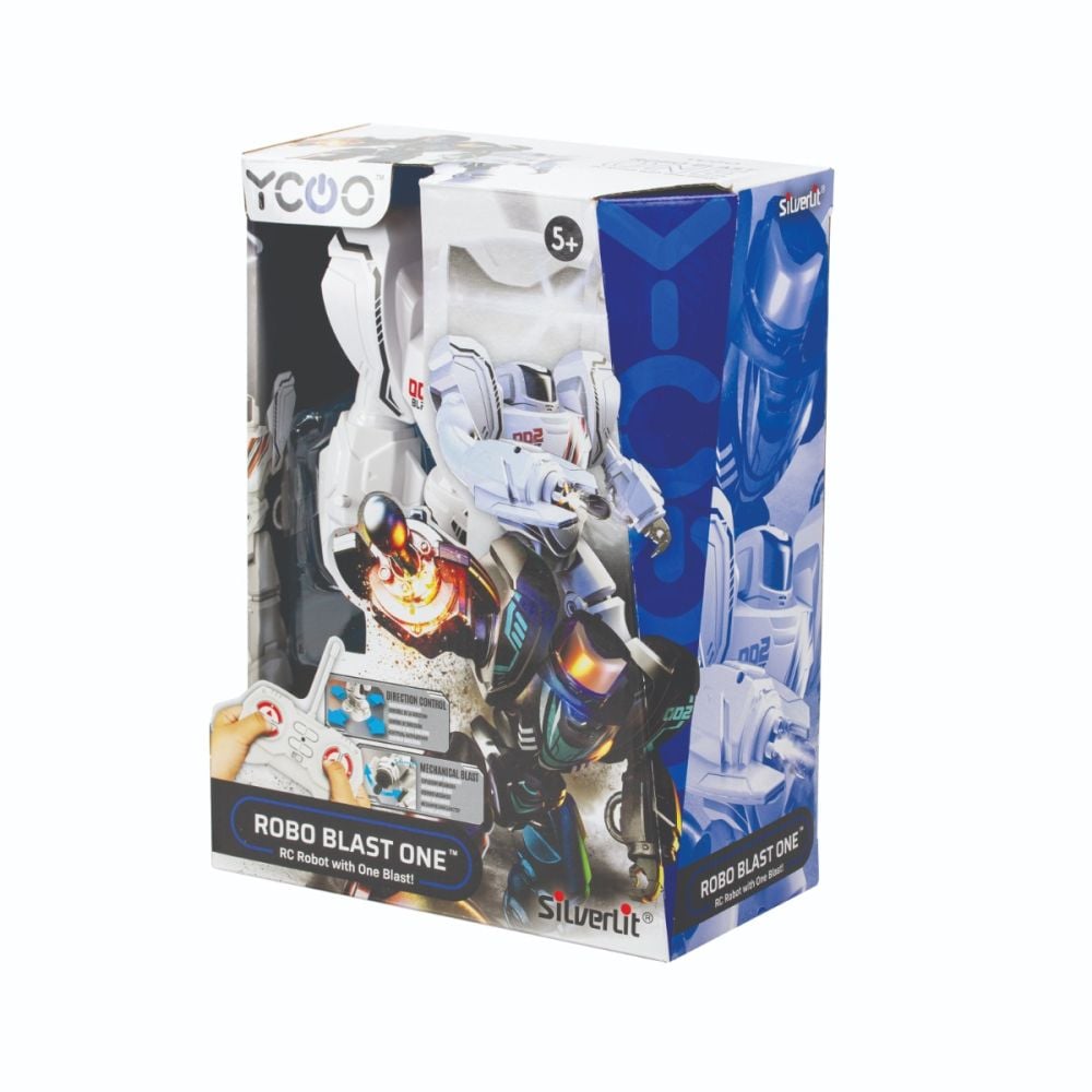Robot cu telecomanda, Silverlit, Ycoo, Robo Blast One, Alb