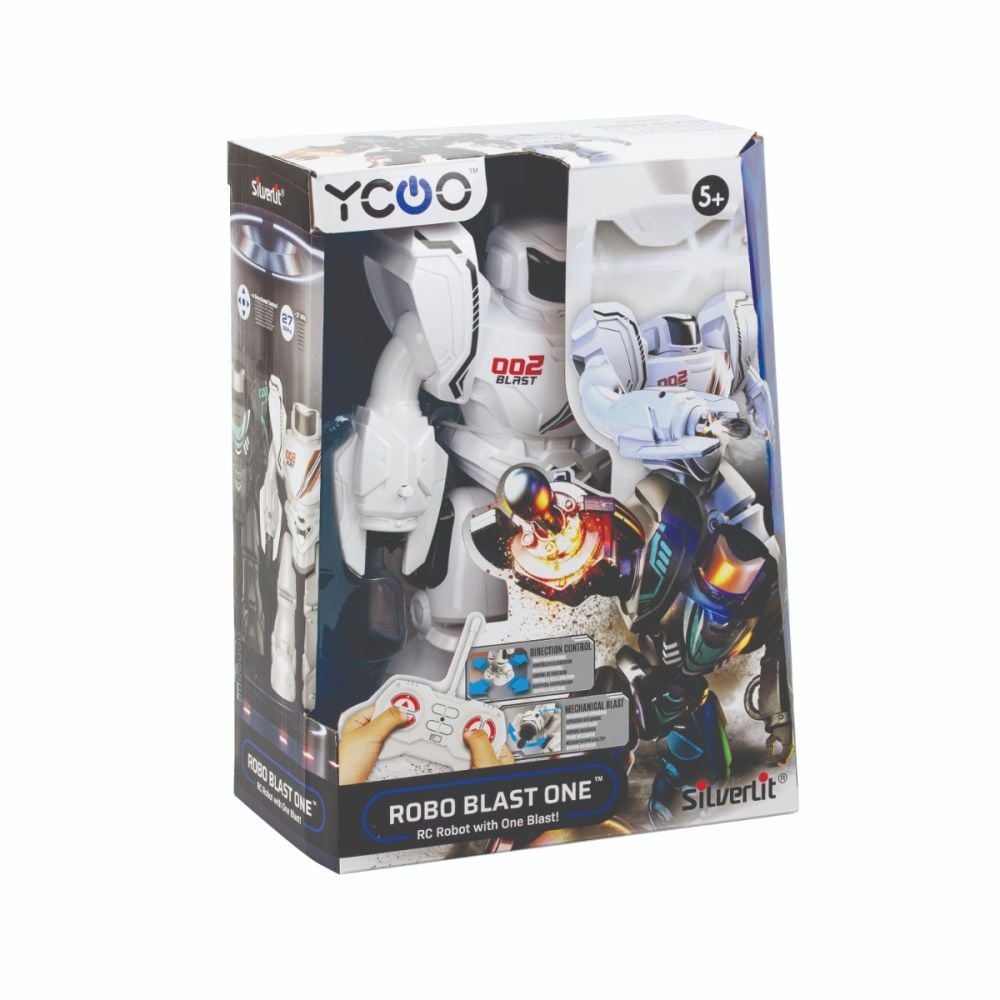 Robot cu telecomanda, Silverlit, Ycoo, Robo Blast One, Alb