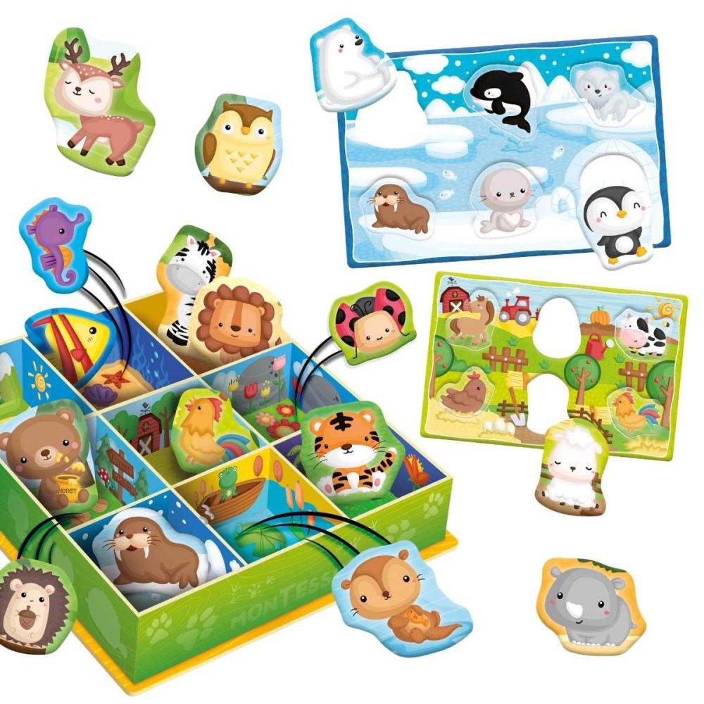 Joc educativ, Lisciani Montessori, Lumea animalelor