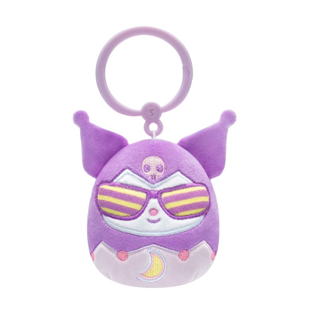 Jucarie de plus breloc, Squishmallows, Kuromi, 9 cm
