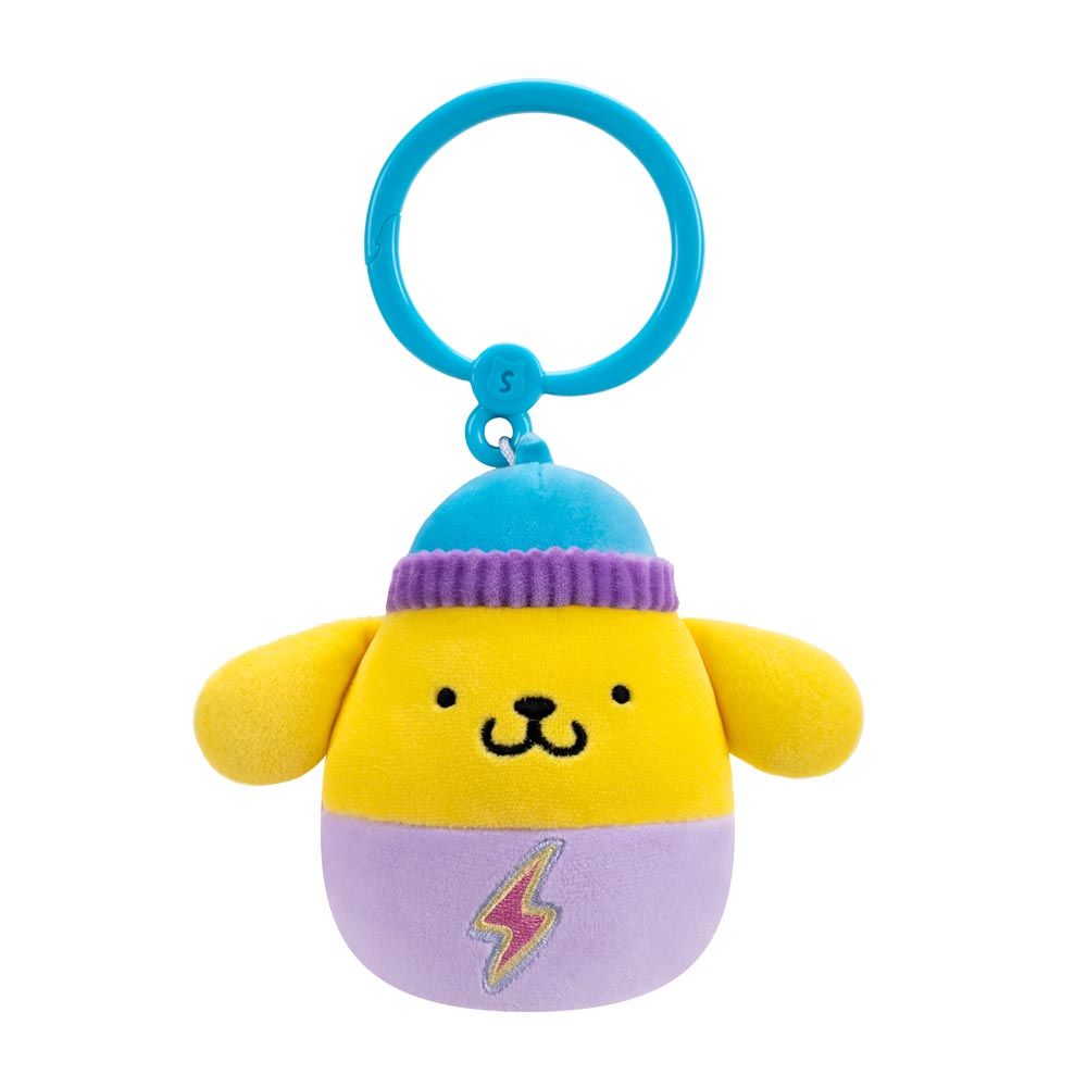 Jucarie de plus breloc, Squishmallows, Pompompurin, 9 cm