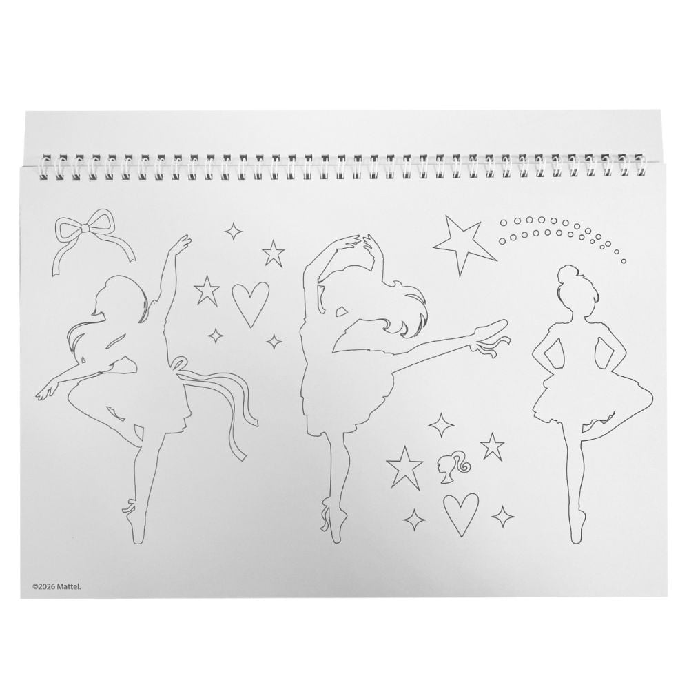 Bloc de desen si stickere, Barbie, Ballet, 40 file