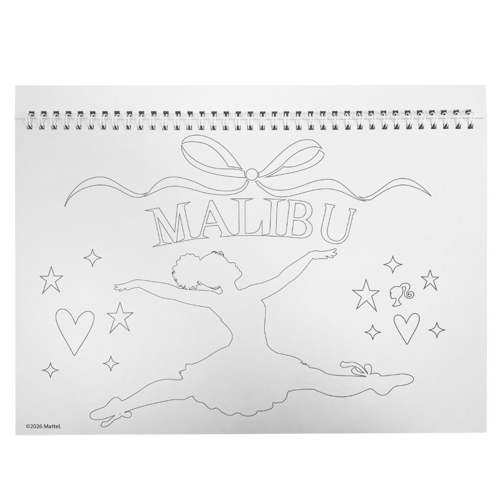 Bloc de desen si stickere, Barbie, Ballet, 40 file