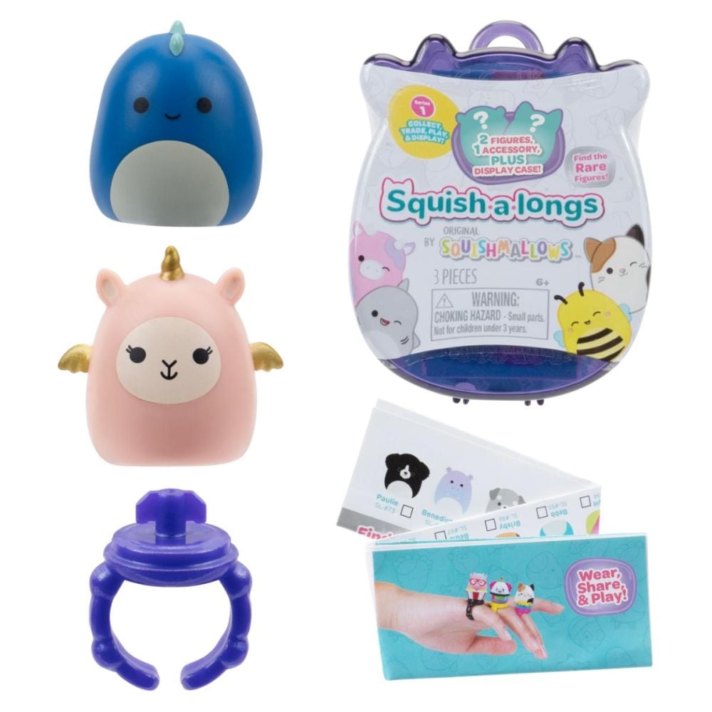Set 2 figurine surpriza, Squishmallows, Squish a longs, S1