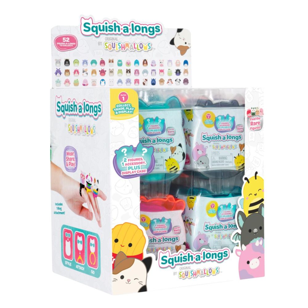 Set 2 figurine surpriza, Squishmallows, Squish a longs, S1