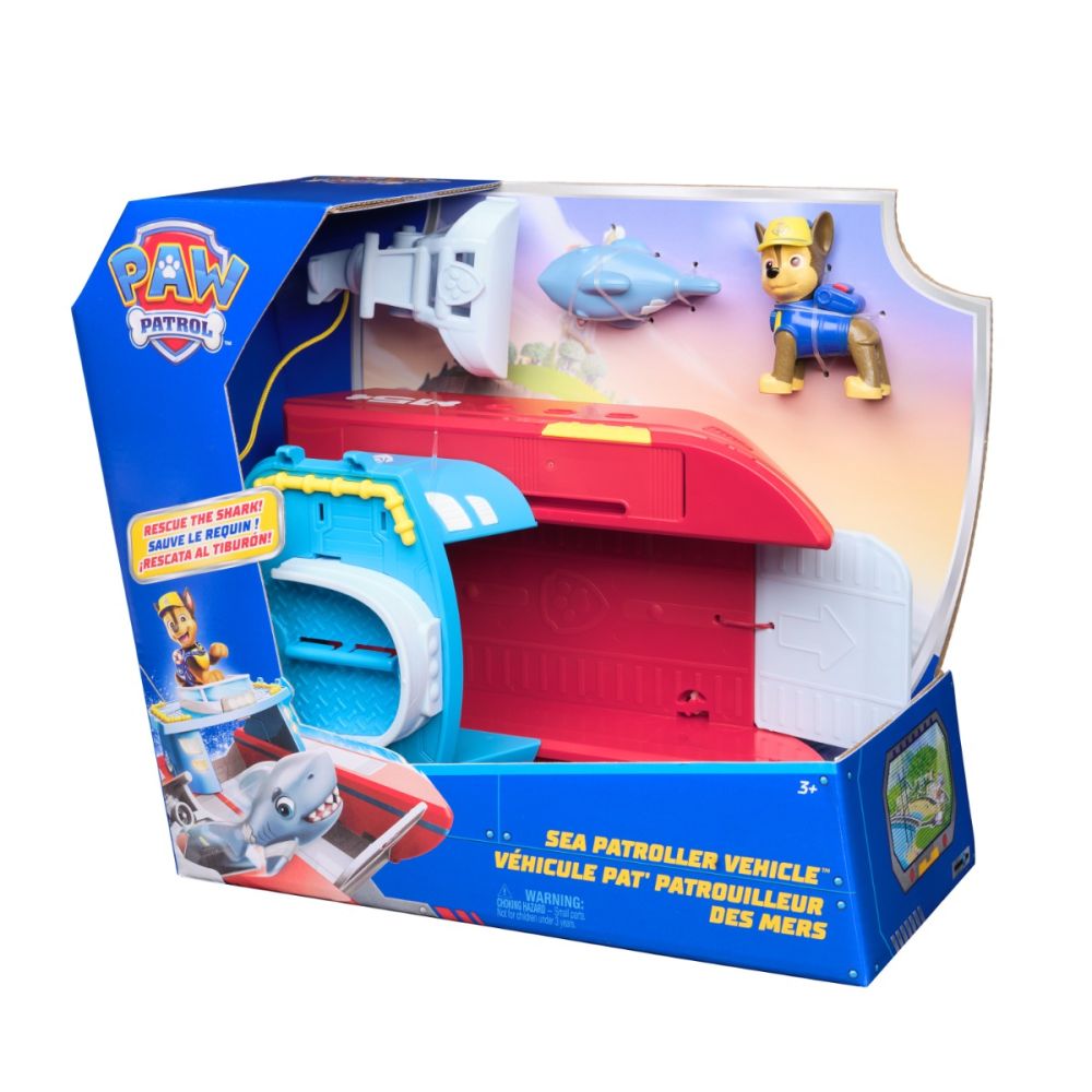 Set de joaca vehicul si figurina, Paw Patrol, Sea Patroller, 6074778