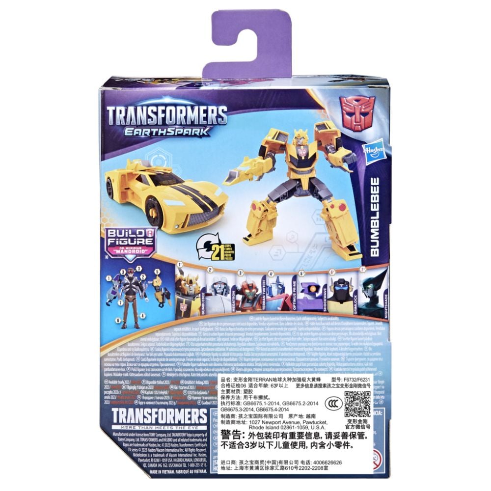 Figurina transformabila EarthSpark, Transformers, Bumblebee, F6732