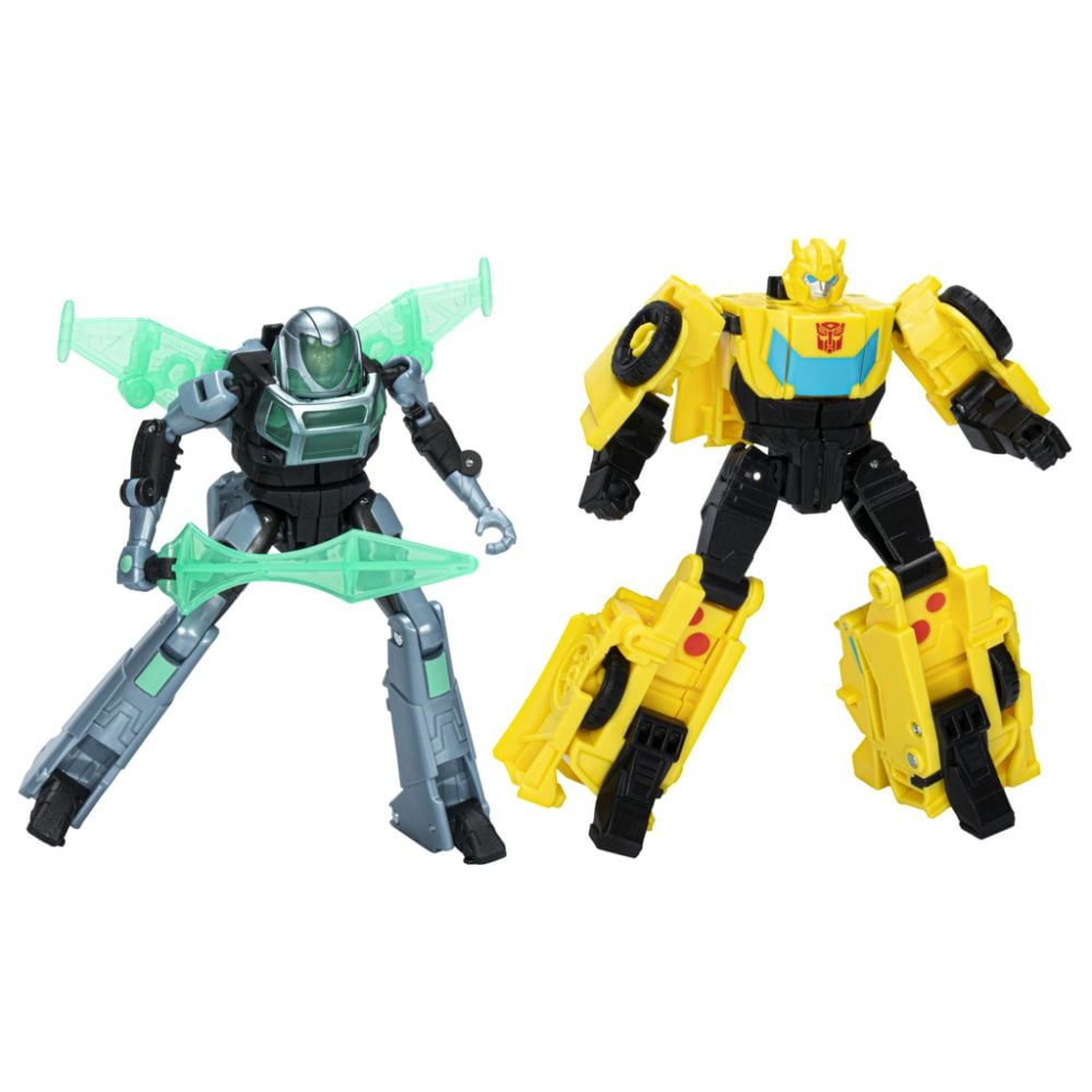 Set 2 figurine Transformers, Earthspark, Bumblee Bee si Mo Malto