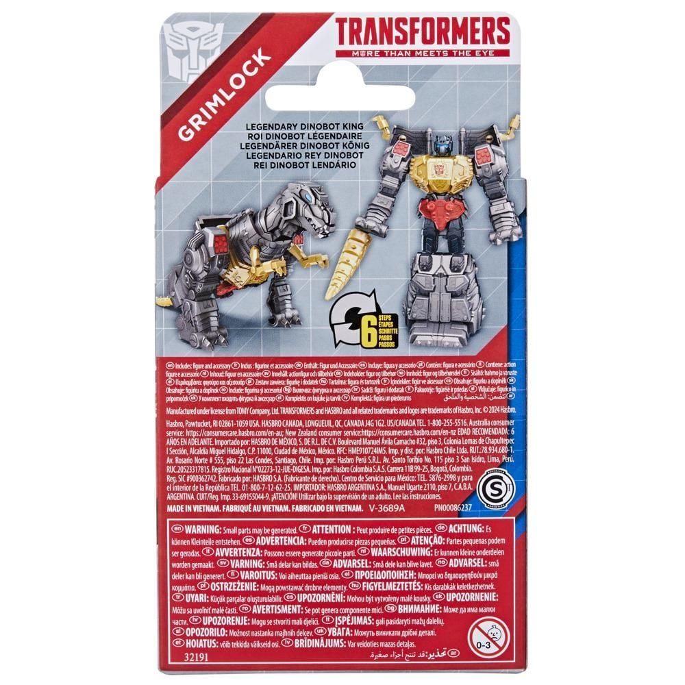 Figurina transformabila, Transformers, Authentics Bravo, Grimlock, F8587