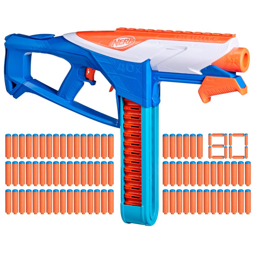 Blaster cu 80 sageti din spuma, Nerf, N1 Series, Infinite | Noriel