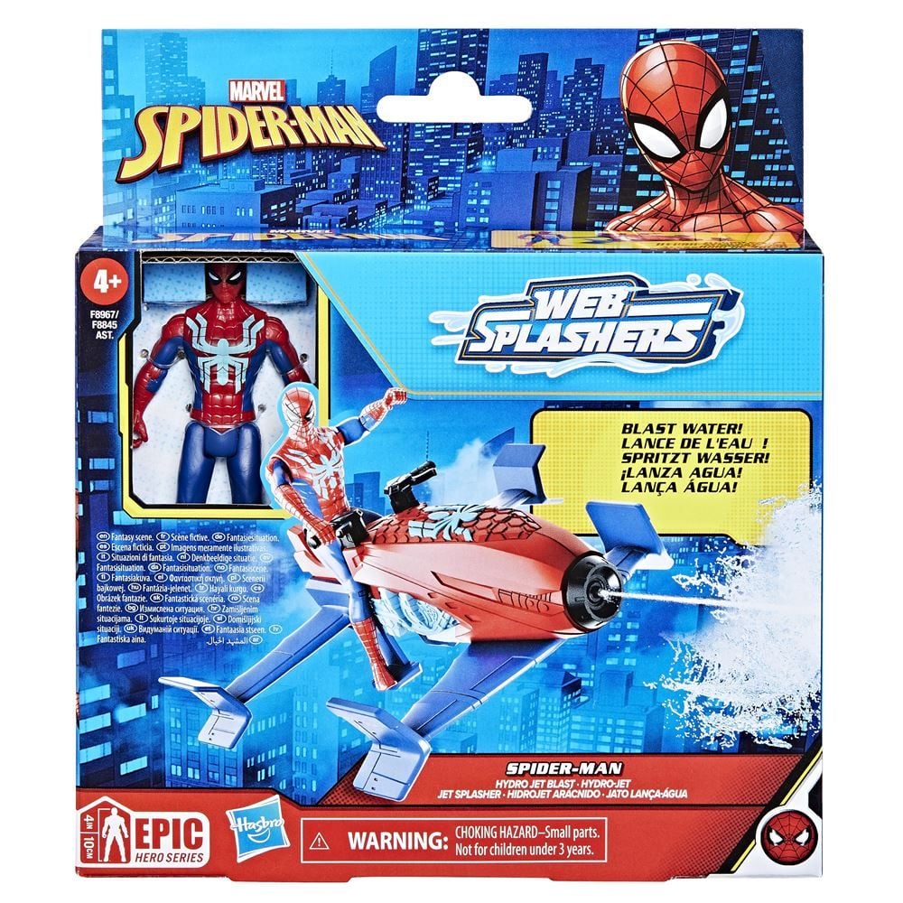 Figurina si vehicul, Marvel Spider-Man, Web Splashers, Spider-Man si Hydro Jet