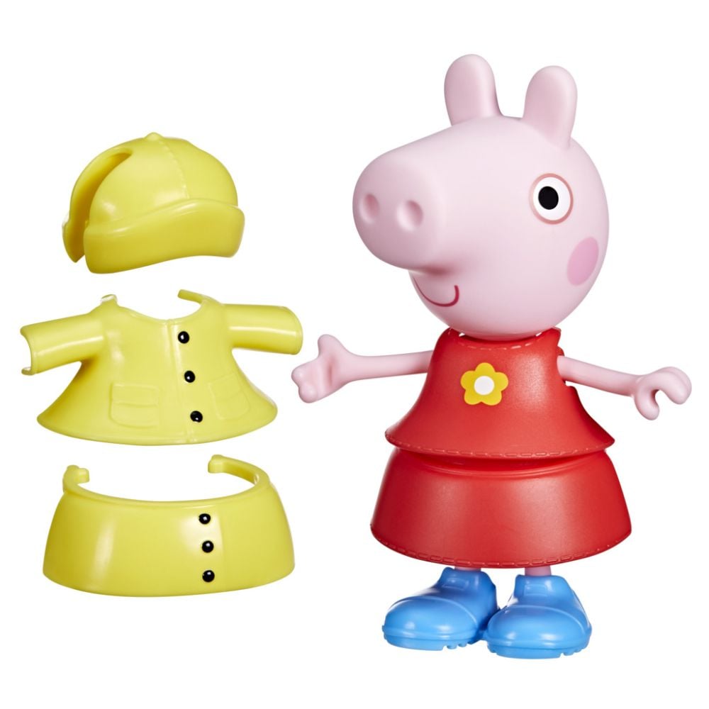 Set figurina cu accesorii fashion, Peppa Pig, Rainy Day Dress-Up, G1757