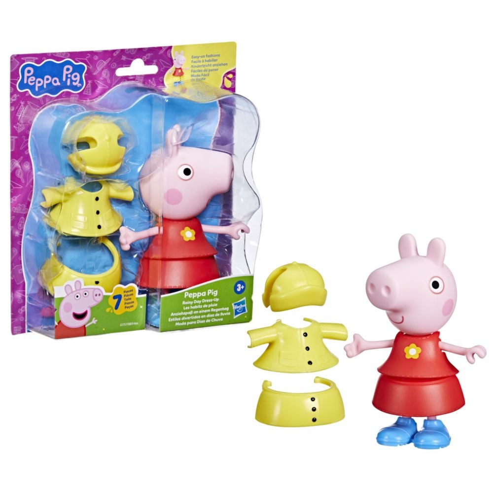 Set figurina cu accesorii fashion, Peppa Pig, Rainy Day Dress-Up, G1757