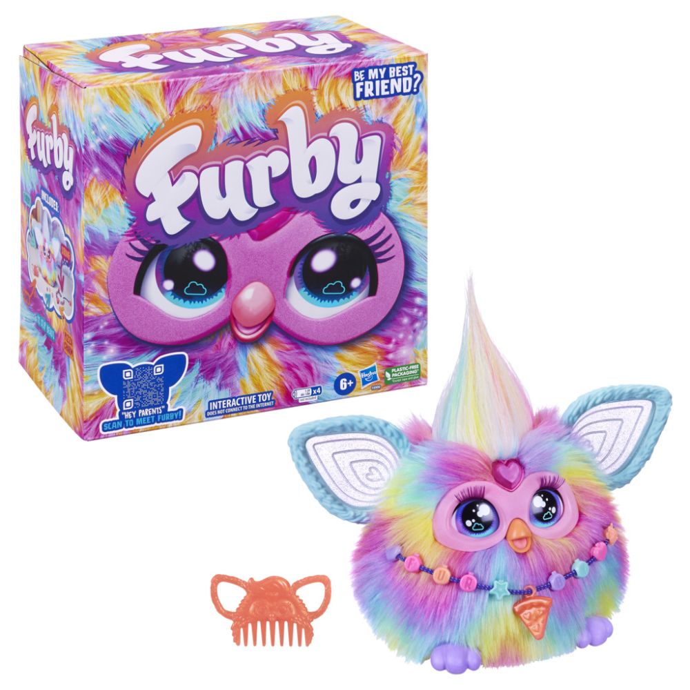 Jucarie de plus interactiva, Furby, Tye Die, 15 cm | Noriel