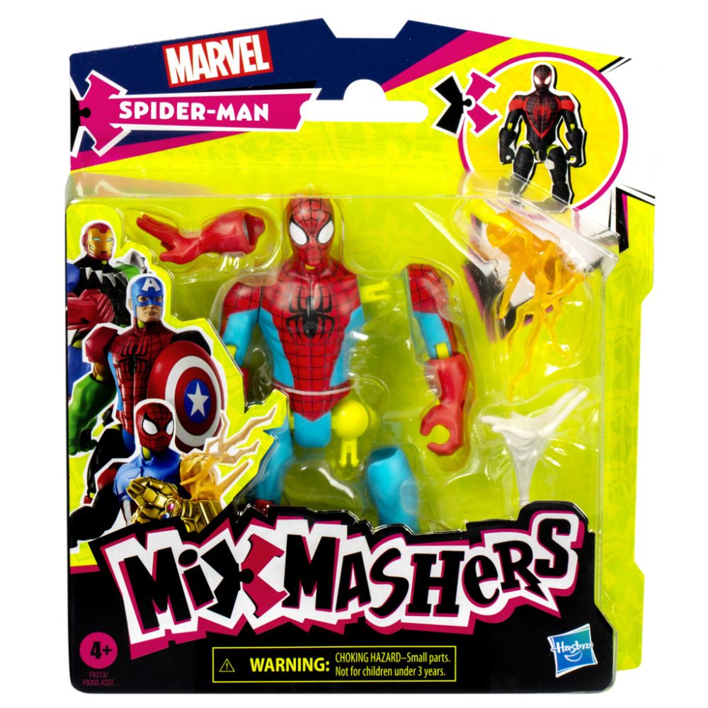 Figurina cu accesorii, Marvel Spiderman, Mixmashers, Spider-Man