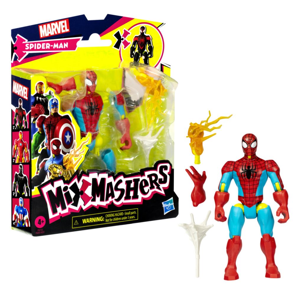 Figurina cu accesorii, Marvel Spiderman, Mixmashers, Spider-Man, F9213