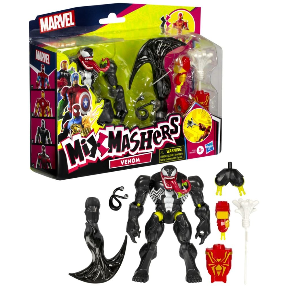 Figurina cu accesorii, Marvel Spiderman, Mixmashers, Venom, F9216