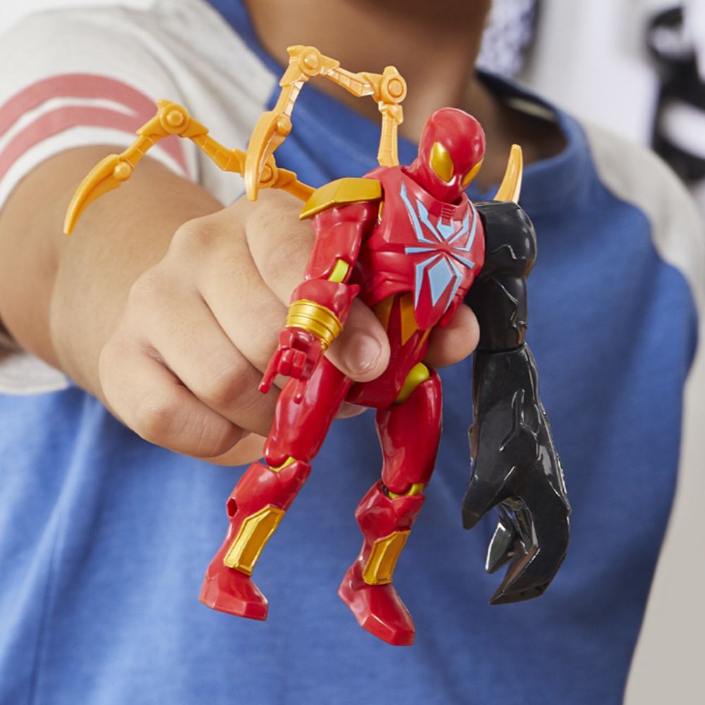 Figurina cu accesorii, Marvel Spiderman, Mixmashers, Iron Spider, F9217