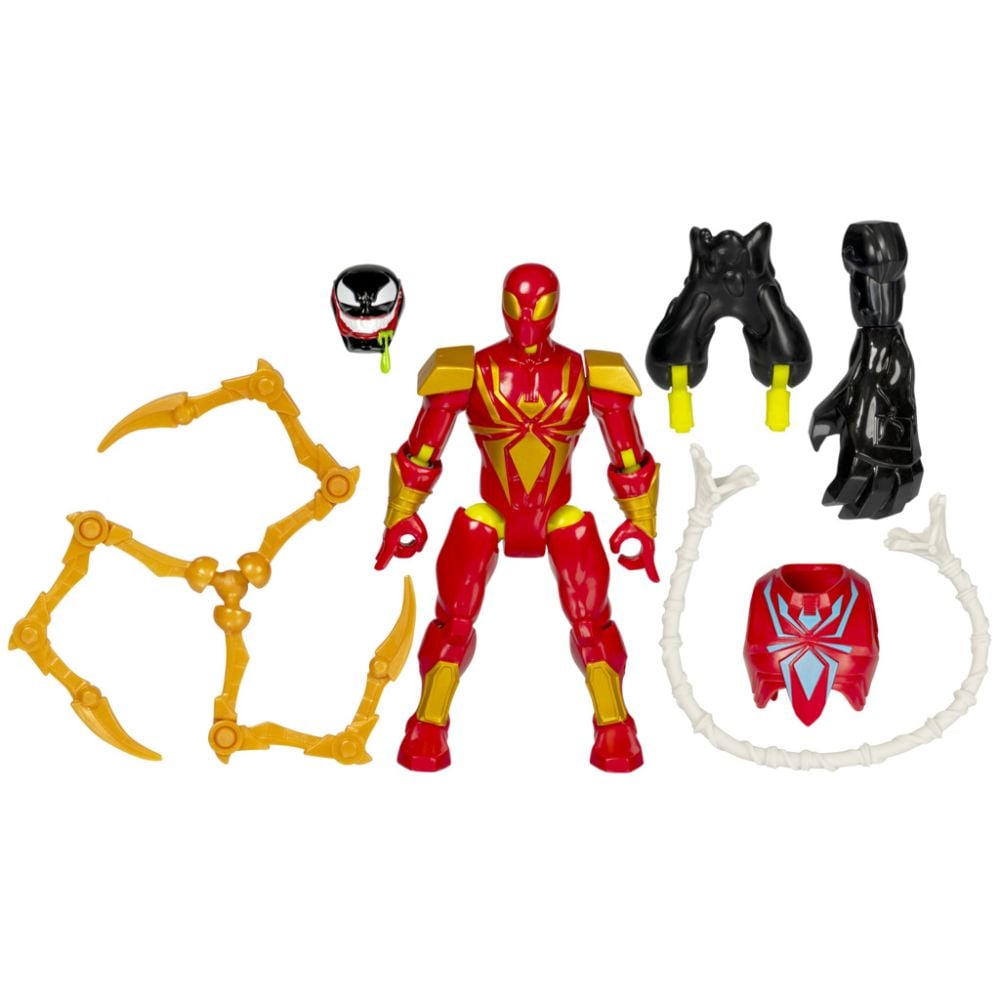 Figurina cu accesorii, Marvel Spiderman, Mixmashers, Iron Spider, F9217