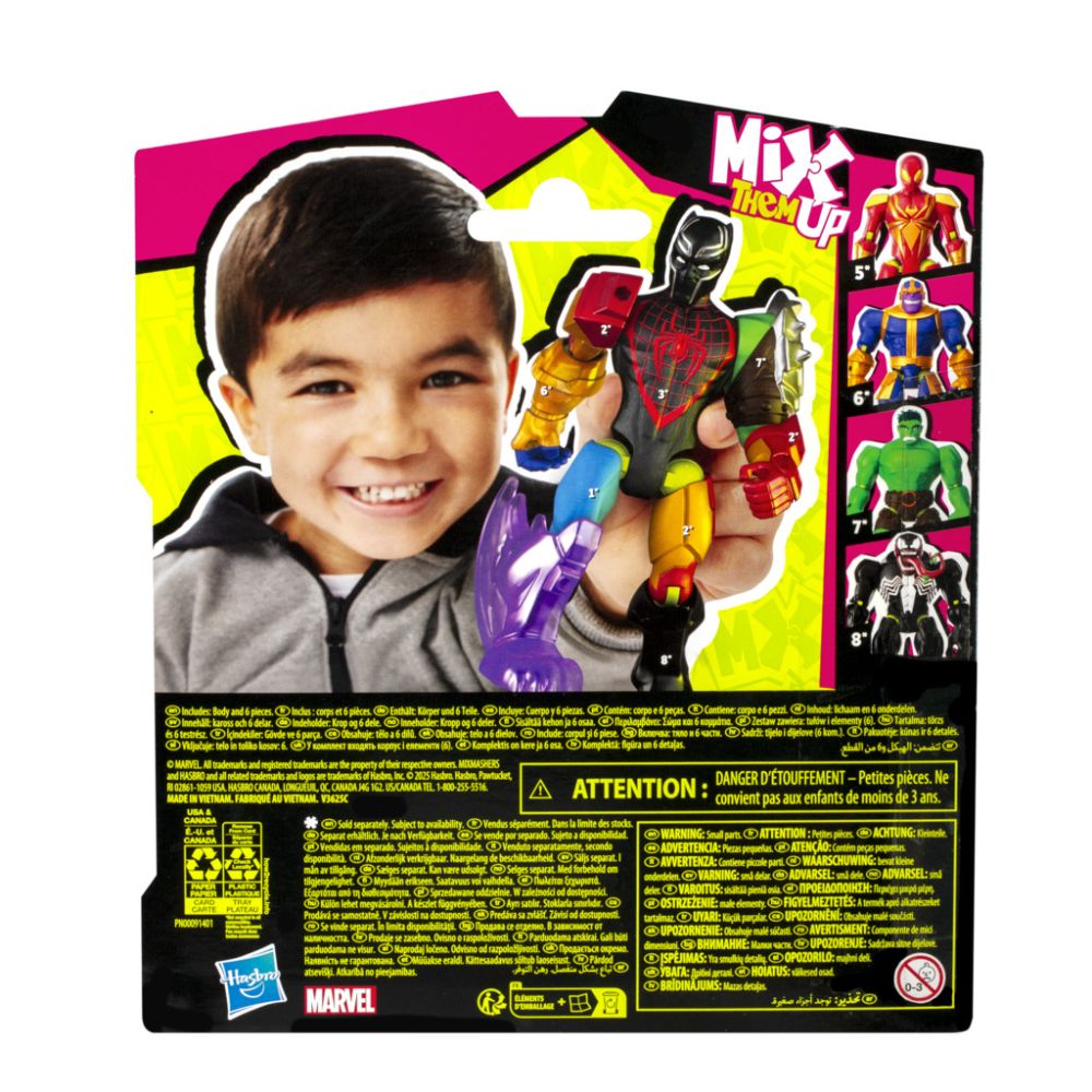 Figurina articulata, Marvel Avengers, Mixmashers, Black Panther, F9268