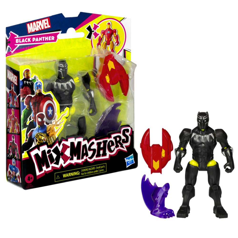 Figurina articulata, Marvel Avengers, Mixmashers, Black Panther, F9268