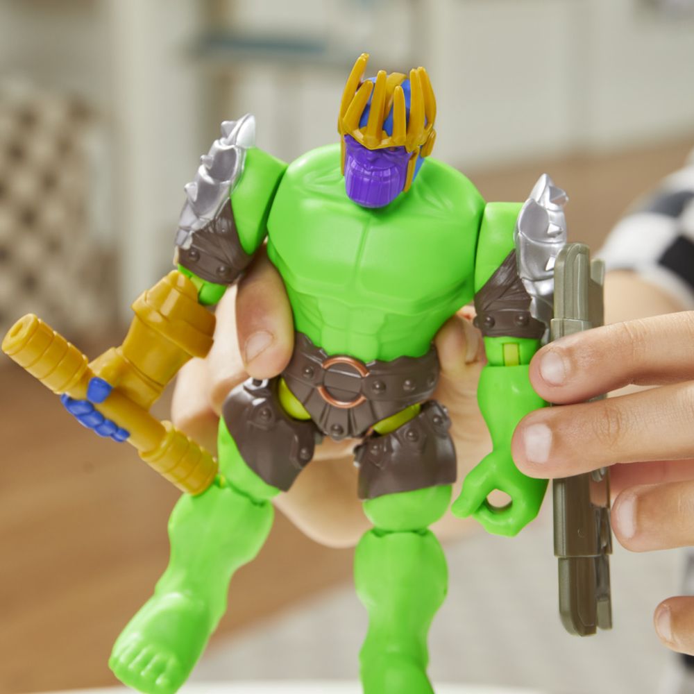 Figurina articulata cu accesorii, Marvel Avengers, Mixmashers, Hulk, F9270