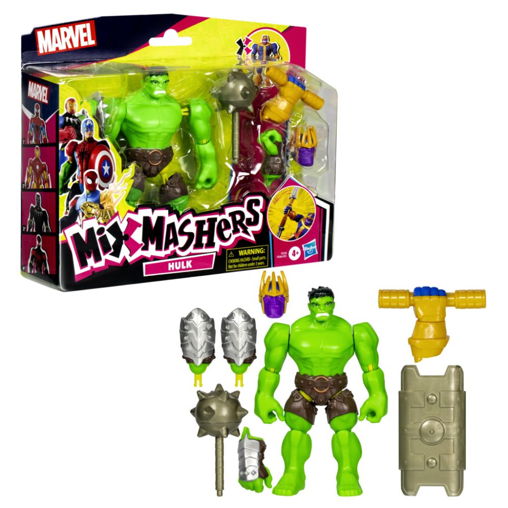 Figurina articulata cu accesorii, Marvel Avengers, Mixmashers