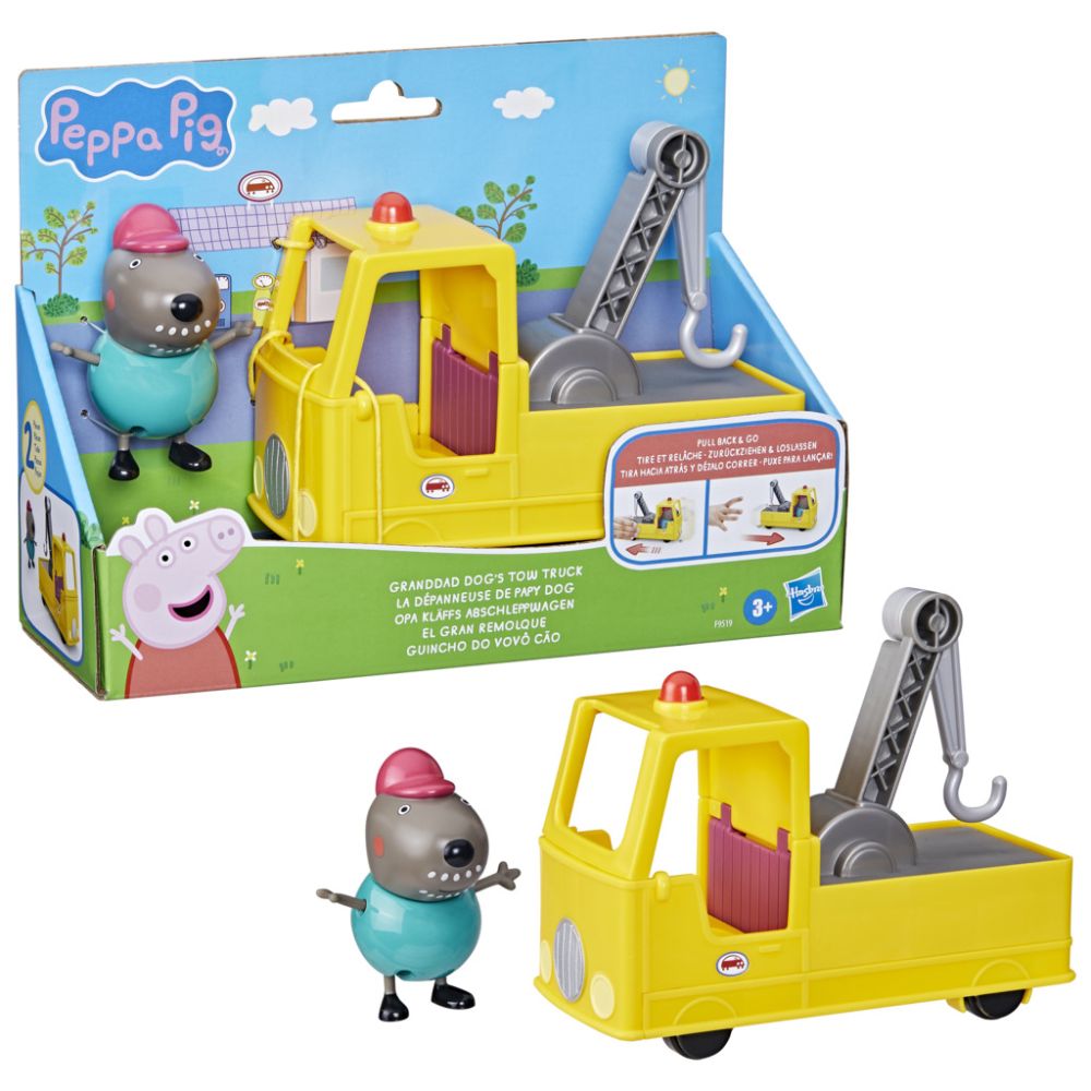 Set figurina si camion cu macara, Peppa Pig, Granddad Dog, F9519