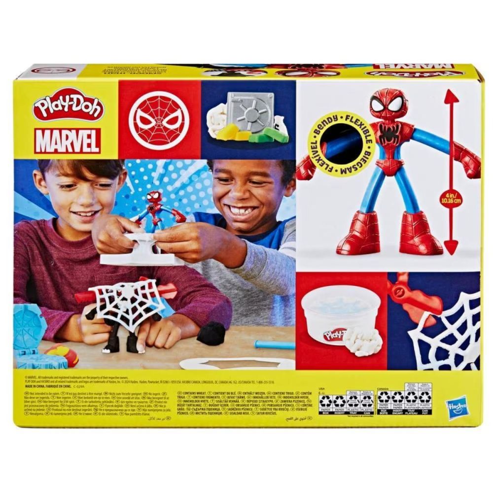 Set de joaca cu 2 figurine, Play-Doh, Marvel, Spider-Man si Venom, F9827
